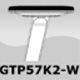 GTP57K2-W: stałe, materiał - tw. sztuczne (PA+GF) białe, nakładki - poliuretan (PU) czarne