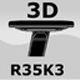 R35K3: reg. 3D, materiał - tw. sztuczne czarne, nakładki - poliuretan (PU) czarne