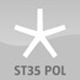 ST33-POL: pięcioramienna, materiał - aluminium polerowane