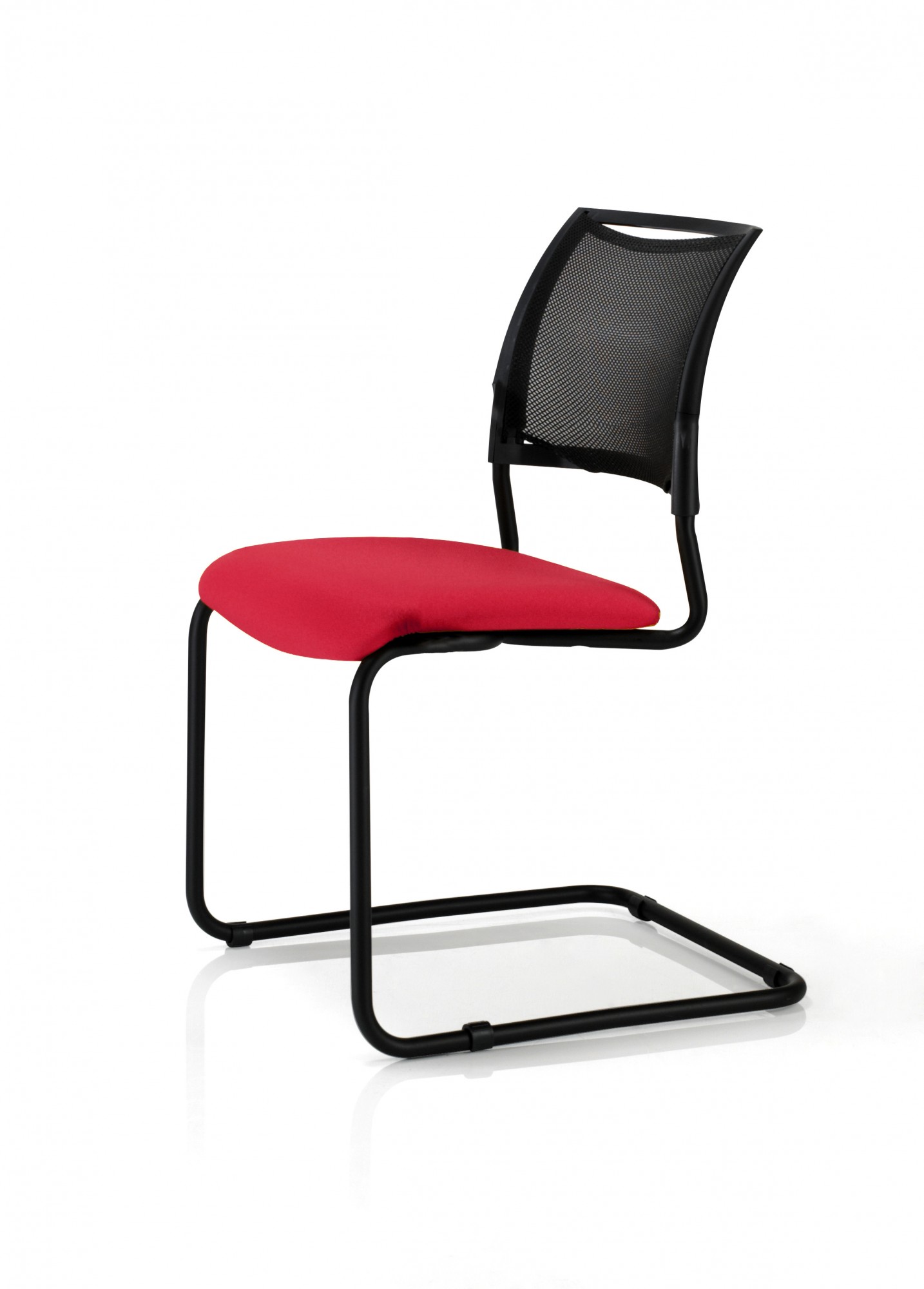 Krzesło konferencyjne SOYA Nowy Styl - Majencia  CZERWONE PŁOZA