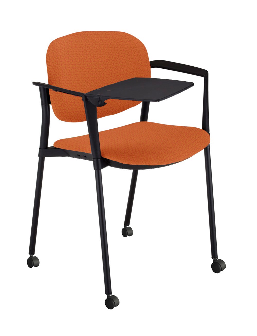 Krzesło konferencyjne NEROLI Nowy Styl - Majencia  Pomarańczowe Pulpit Kółka