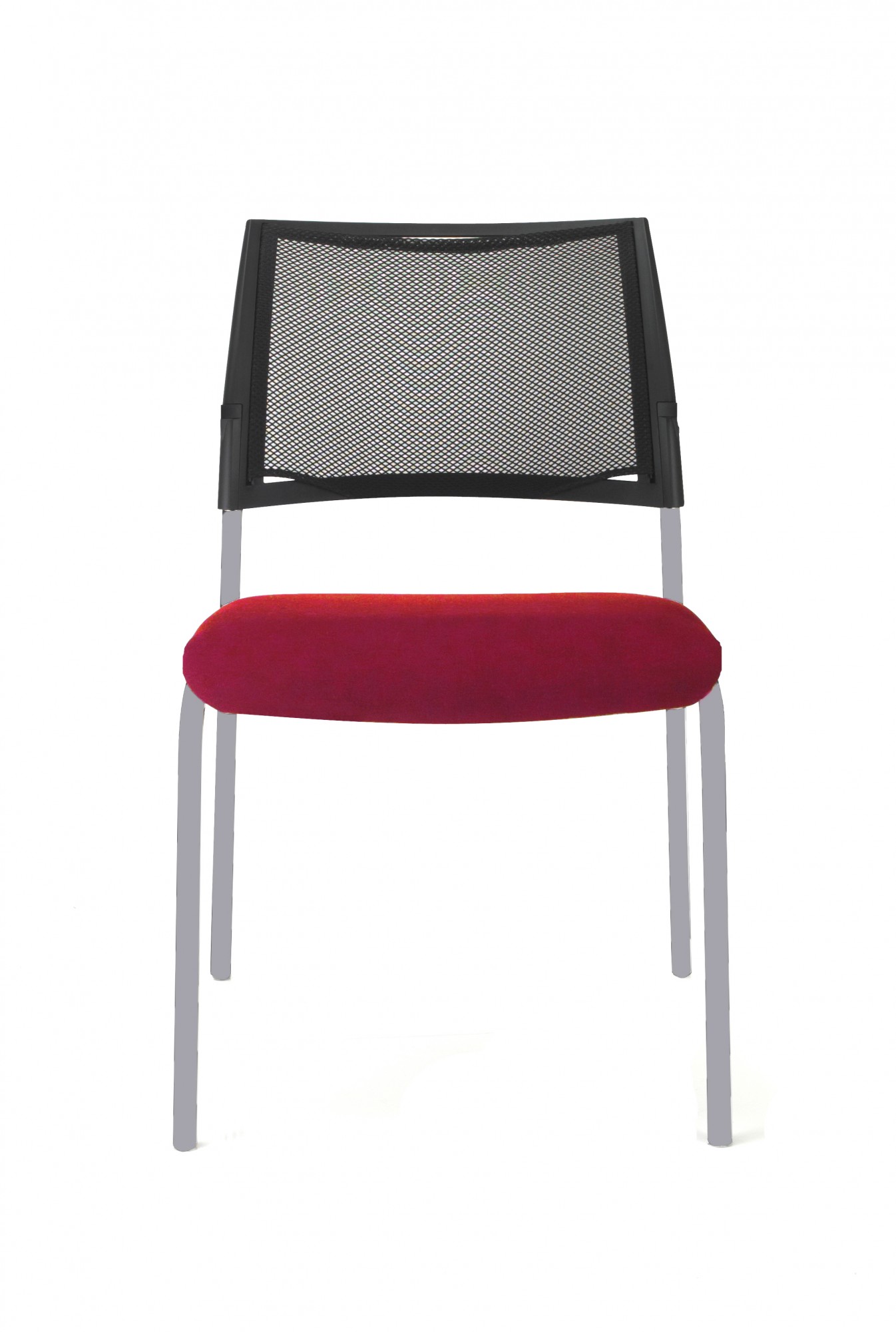 Krzesło konferencyjne SOYA Nowy Styl - Majencia  Czerwone Oparcie siatka