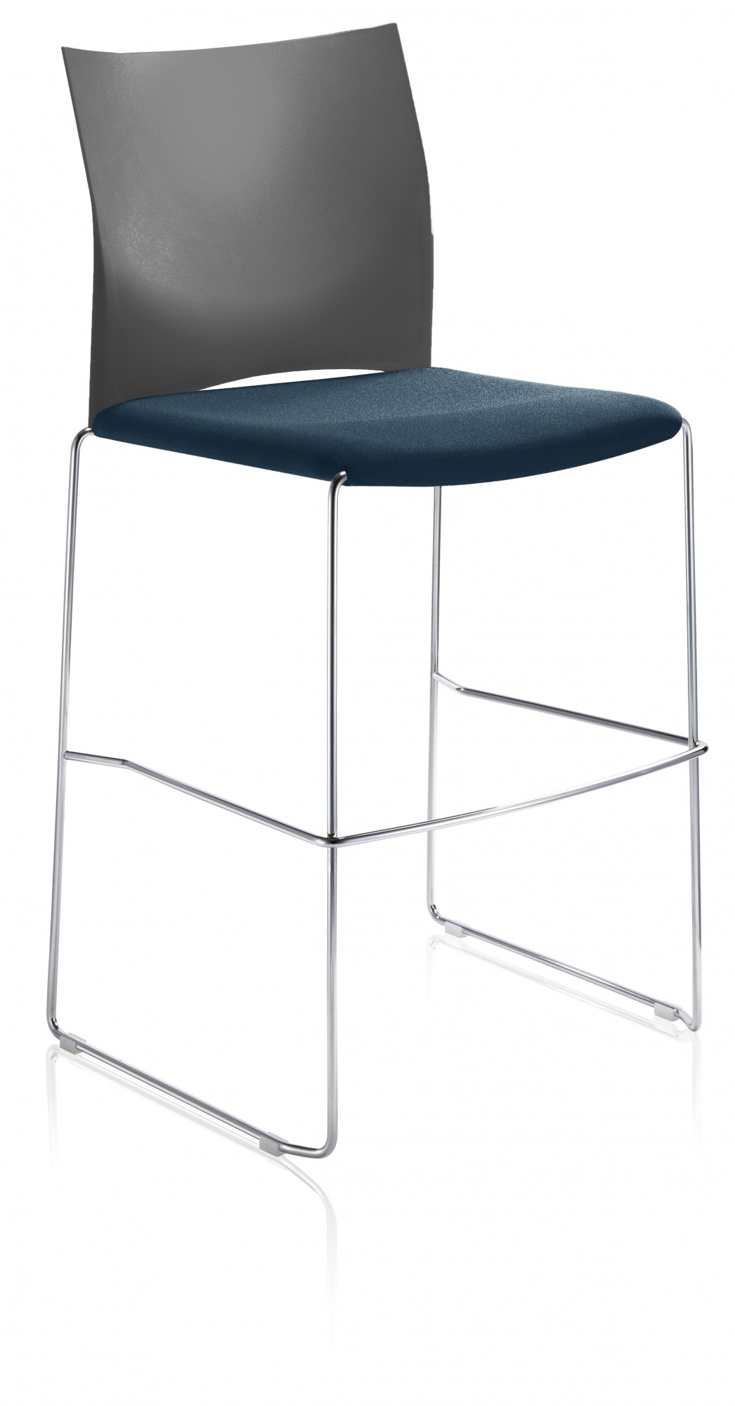 Krzesło barowe / HOKER LINE Nowy Styl - Majencia  Granatowe
