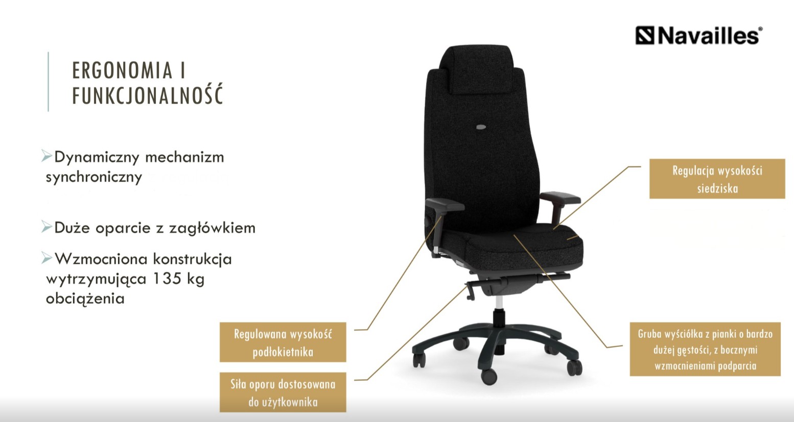 Główna galeria - FOTEL OBROTOWY LEAD ERNEST firmy NAVAILLES  Niebieski (4)
