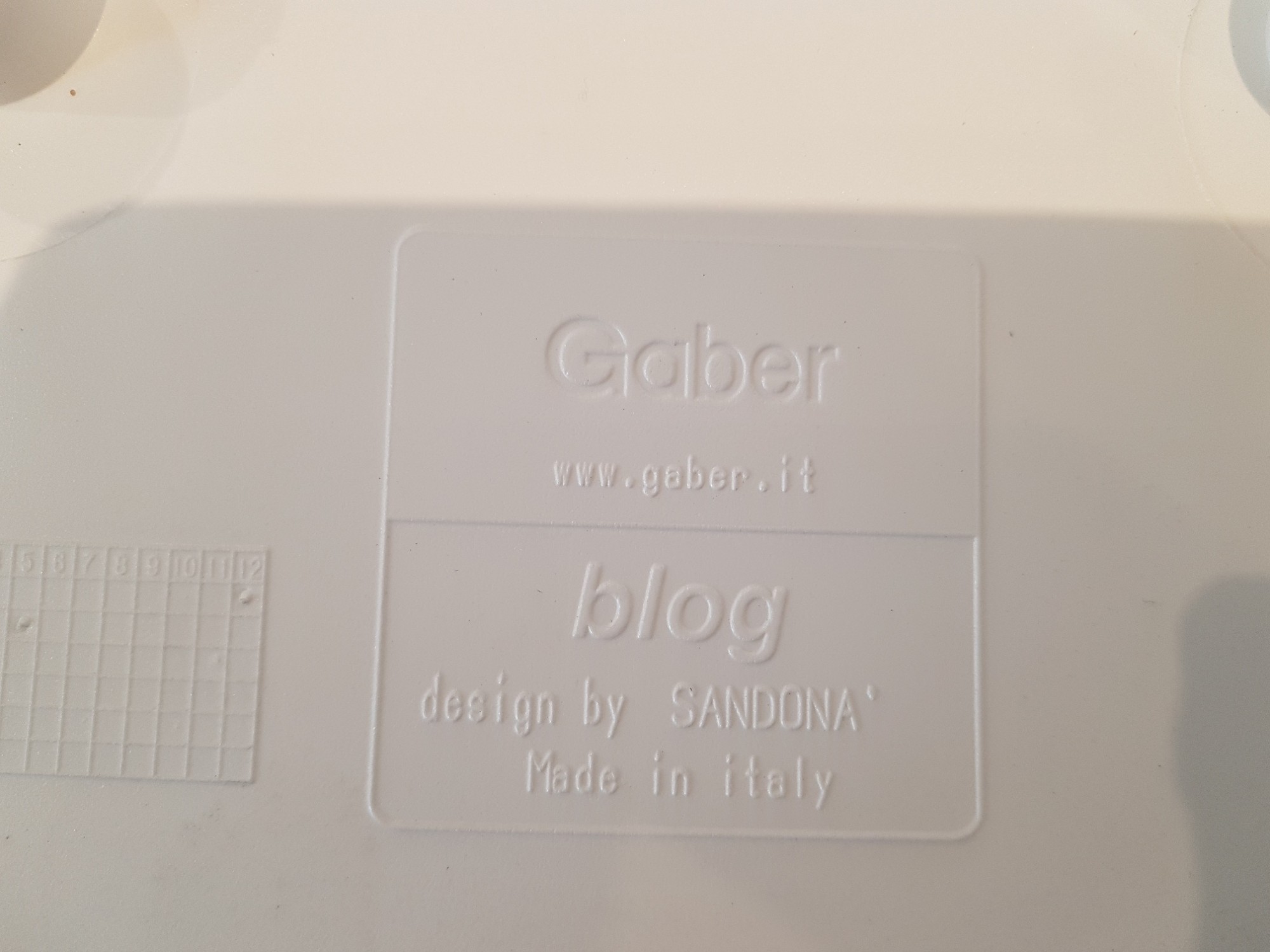 Główna galeria - Krzesło barowe / HOKER BLOG 78 firmy GABER - Made in ITALY - Biały z szarym obramowaniem (2)