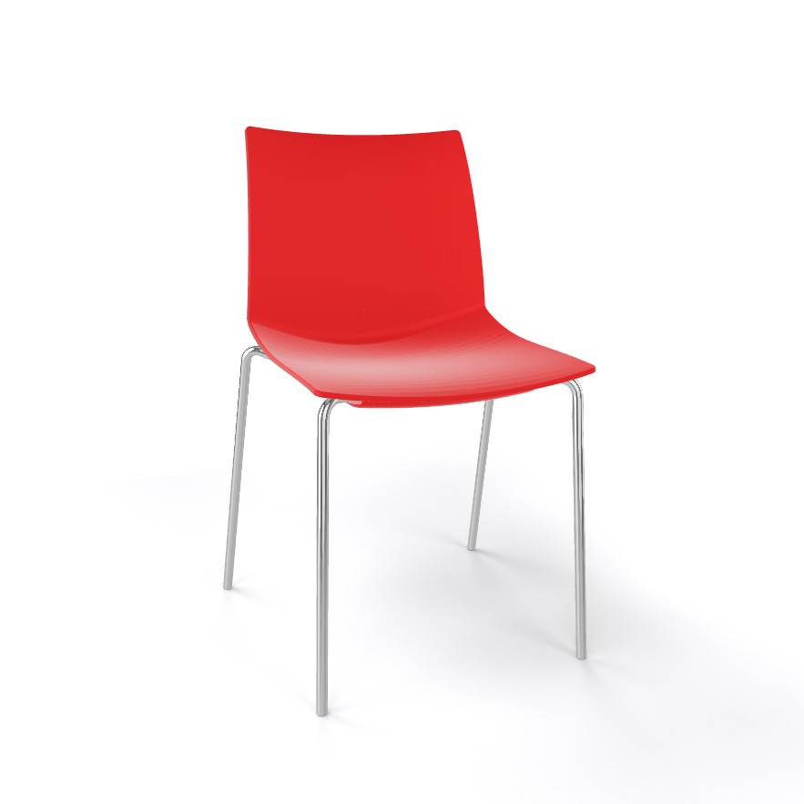 Główna galeria - Krzesło kawiarniane KANVAS NA firmy GABER - Made in ITALY - Czerwone (1)