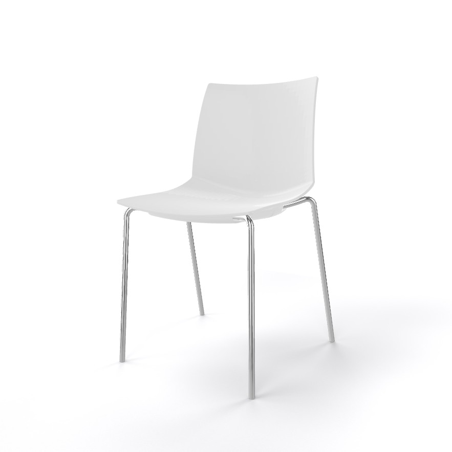 Krzesło kawiarniane KANVAS NA firmy GABER - Made in ITALY - Białe
