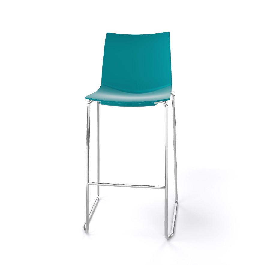 Krzesło barowe / HOKER KANVAS ST-H76 firmy GABER - Made in ITALY - Niebieskie