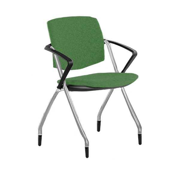 Składane krzesło konferencyjne Q-GO firmy SESTA - Made in ITALY Zielone