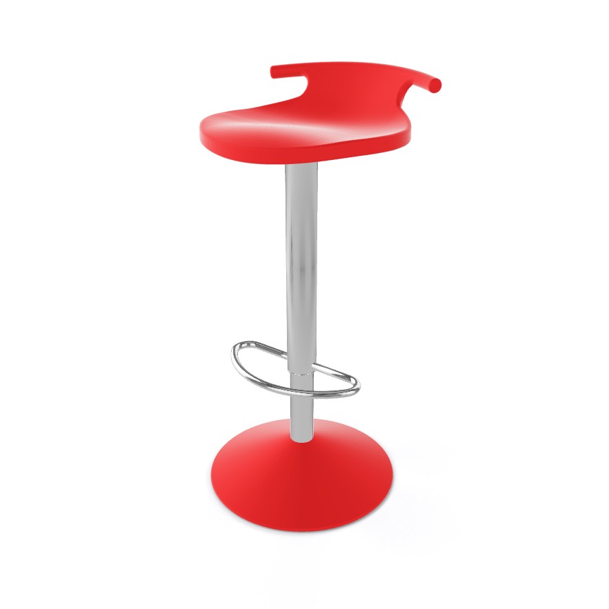 Główna galeria - Krzesło barowe / HOKER TOM firmy GABER - Made in ITALY - Czerwone (2)