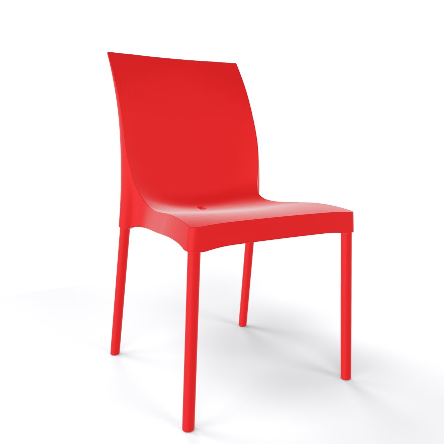 Krzesło ogrodowe, kawiarniane, cateringowe GABER - IRIS - Czerwone