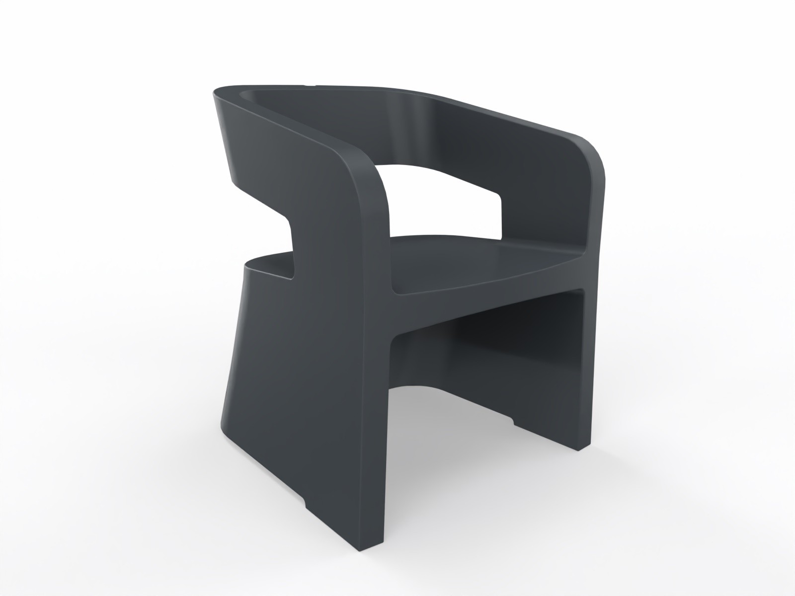 Fotel z polietylenu KARLA firmy SOKOA - Antracyt