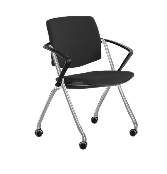 Składane krzesło konferencyjne Q-GO firmy SESTA - Made in ITALY - Czarny