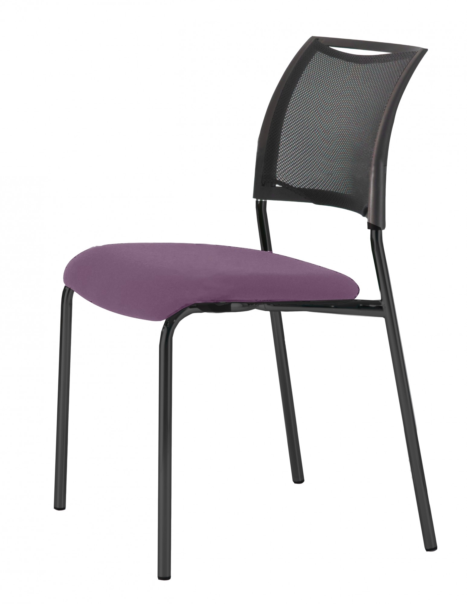 Krzesło konferencyjne SOYA Nowy Styl - Majencia - Oparcie Siatka, Jasny Fiolet