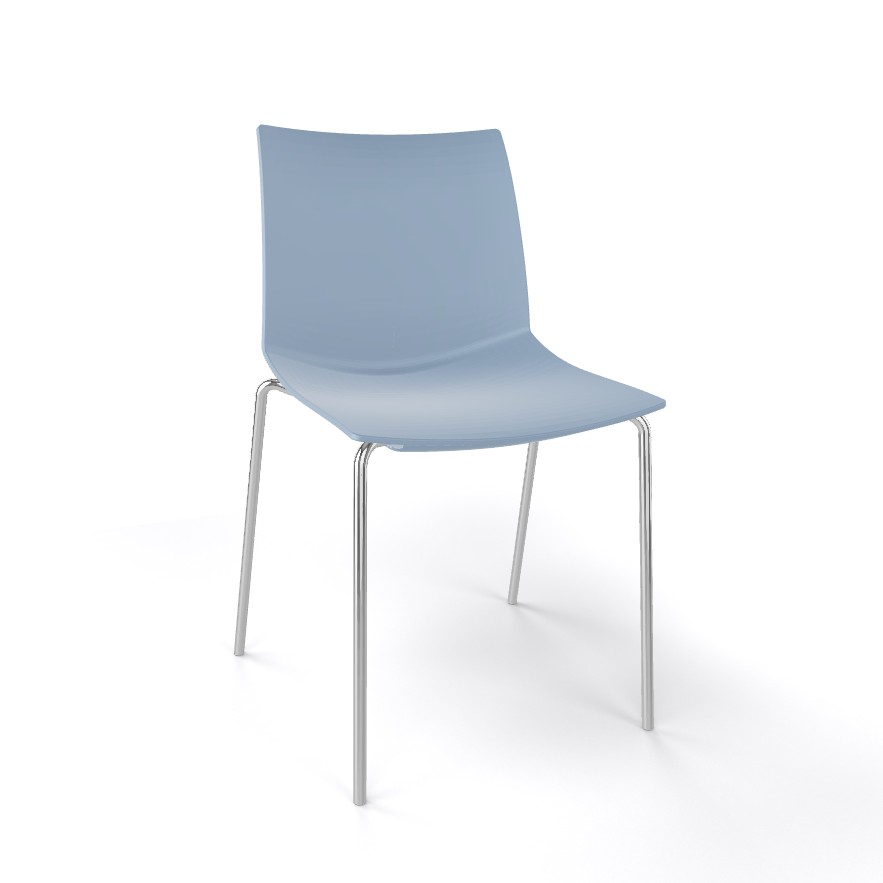 Krzesło kawiarniane KANVAS NA firmy GABER - Made in ITALY - Jasno Niebieskie