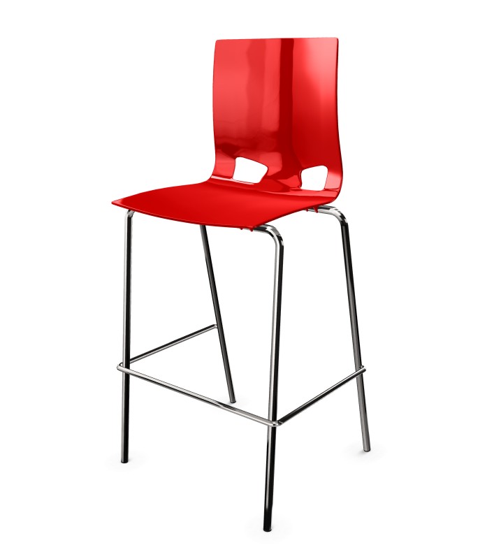 Krzesło barowe / HOKER FONDO PP - Nowy STYL - Czerwony