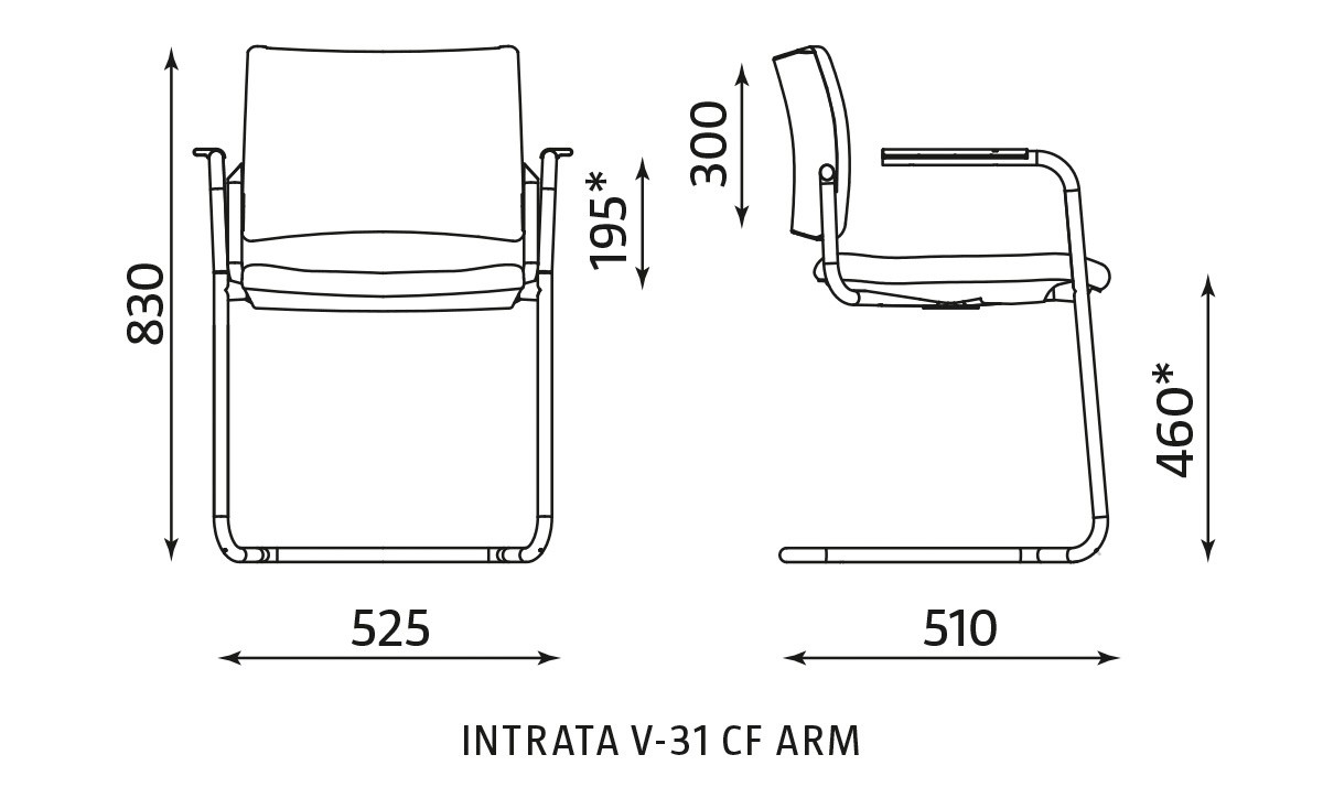 Główna galeria - Krzesło konferencyjne INTRATA V-31 CFBL-ARM (3)