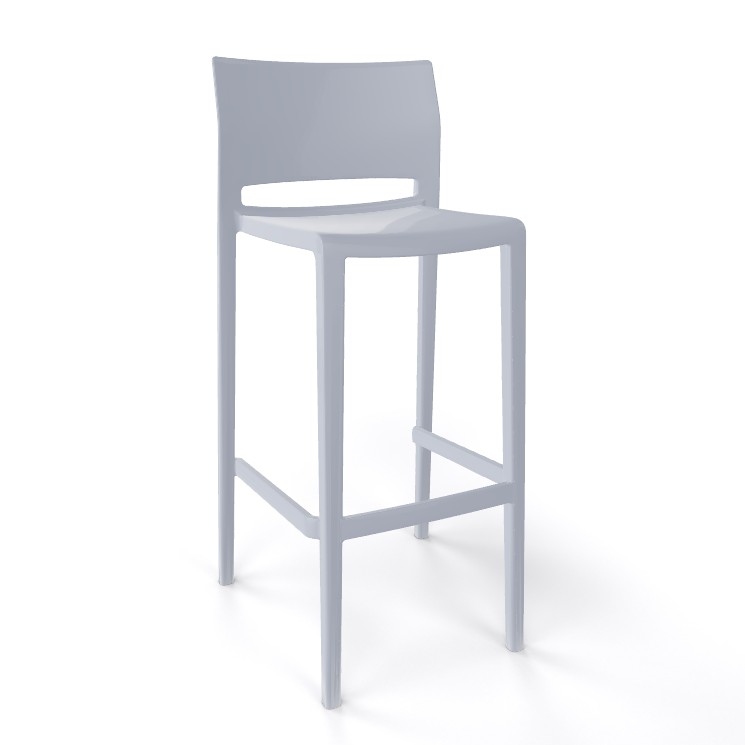 Krzesło barowe / HOKER BAKHITA firmy GABER - Made in ITALY - Szare