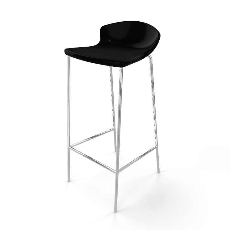 Główna galeria - Krzesło barowe / HOKER EASY H77 firmy GABER - Made in ITALY - CZARNE (2)