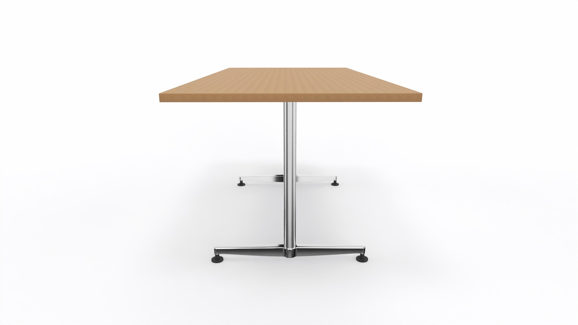 Stół konferencyjny SAN SIRO 6000 160x80 firmy KUSCH CO - kolor Orzech, polerowane Aluminium