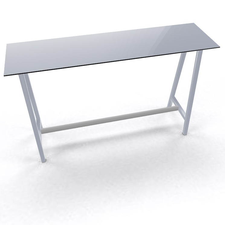 Stół wysoki kawiarniany 180x50 GABER STEP wysokość 110 kolor Szary