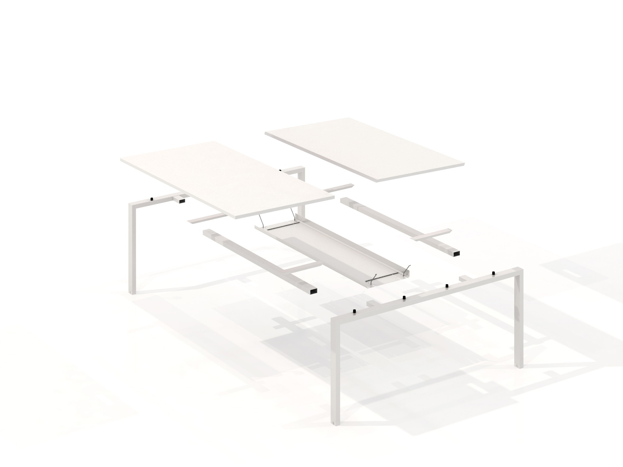 Główna galeria - Biurko Conecto workbench podwójne 1400x1600 z lampą firmy Majencia-Nowy Styl WORKBENCH (2)