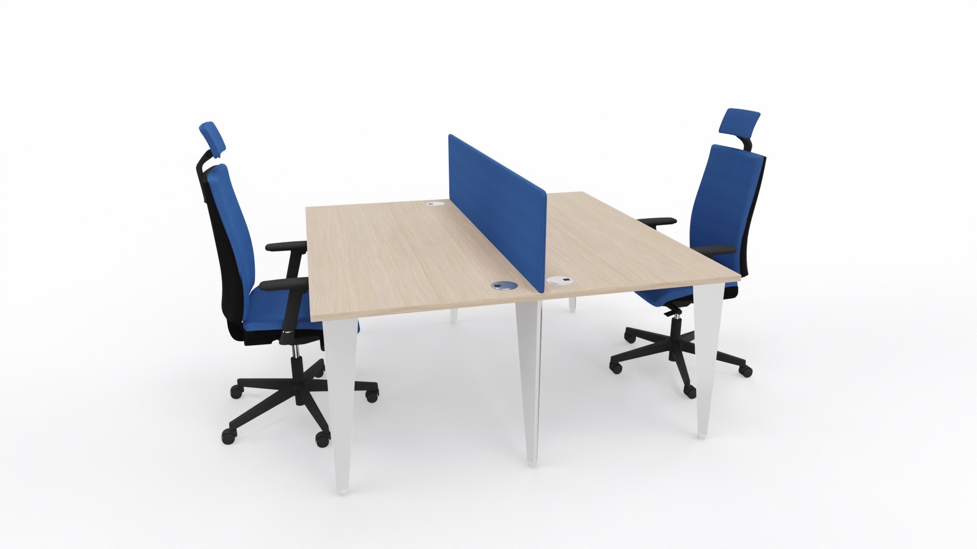 Biurko podwójne Origami z ekranem firmy Majencia-Nowy Styl 1600x1600 WORKBENCH