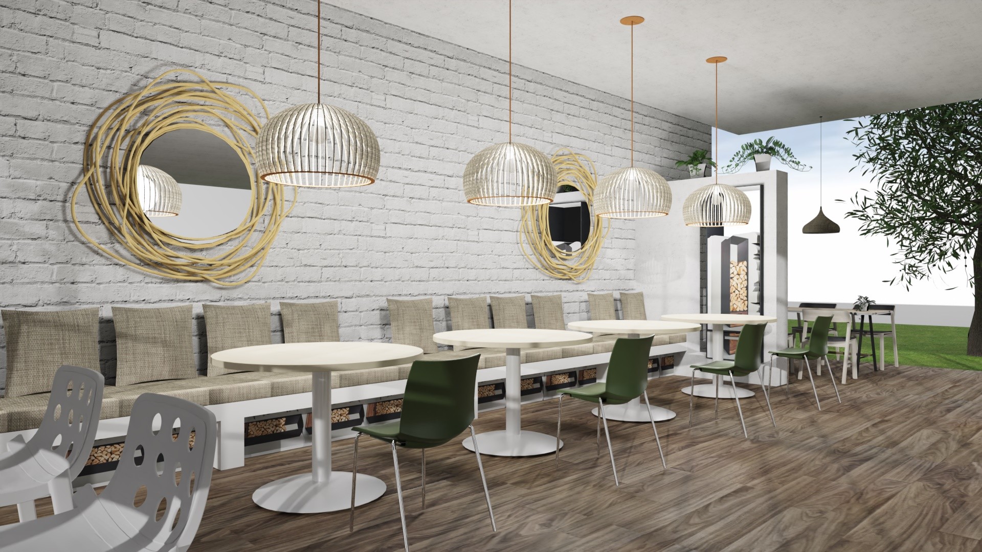 Główna galeria - Stolik kawiarniany Okrągły 110cm firmy Majencia - Nowy Styl - Biała Podstawa (2)