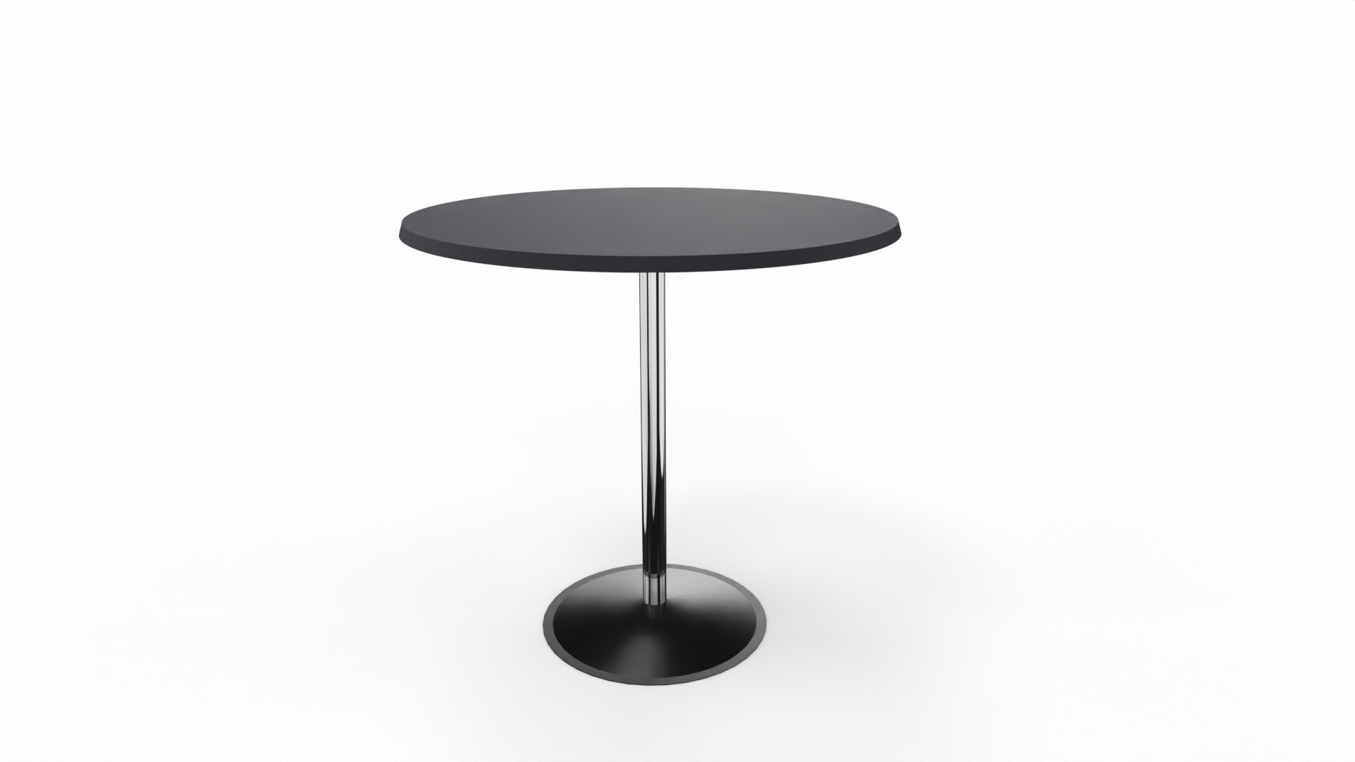 Stolik kawiarniany LENA fi 80 cm Nowy Styl, Blat topalit Czarny