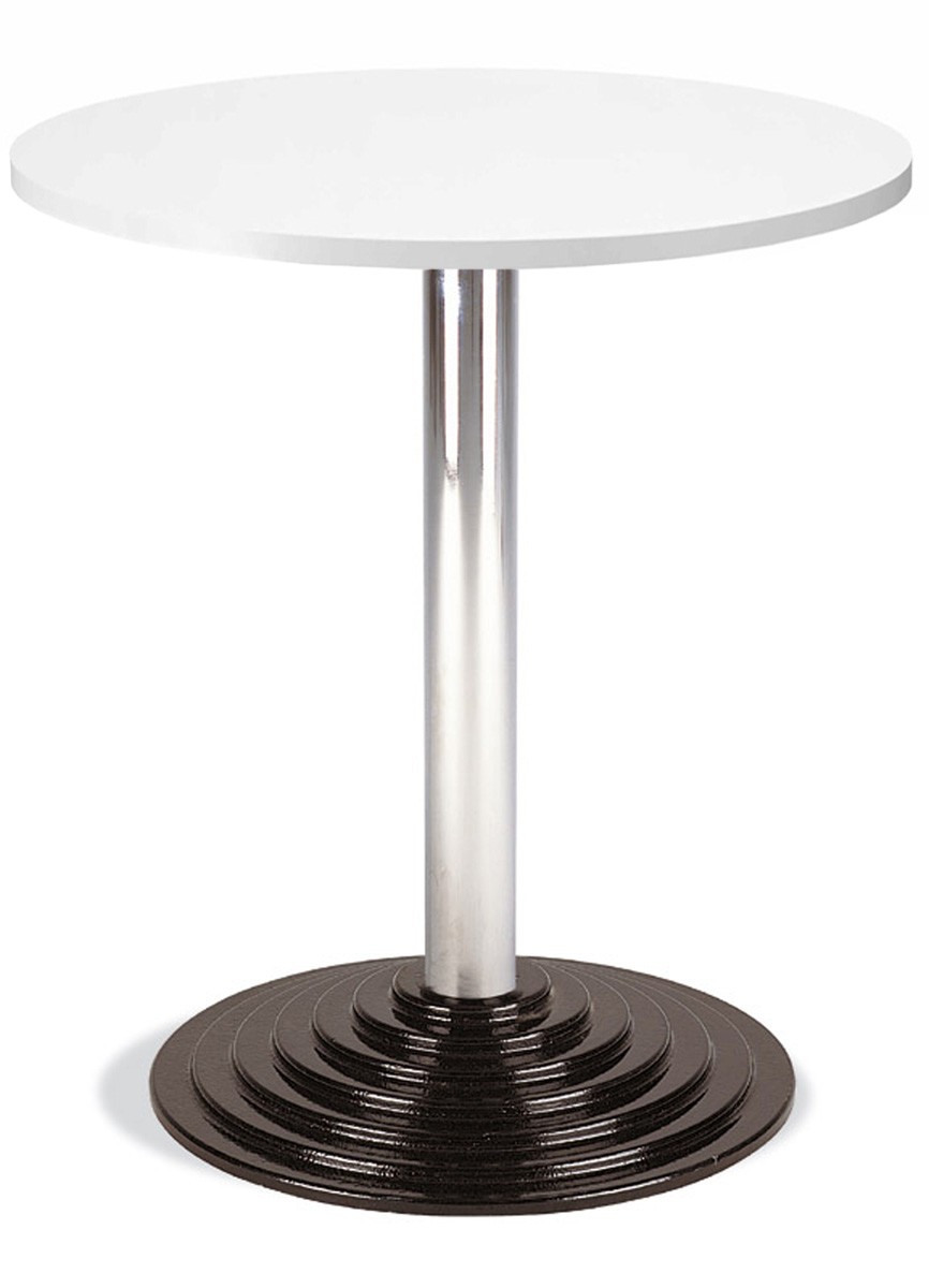 Stolik kawiarniany okrągły FLORIDA FI 80 cm Nowy Styl, Blat topalit Biały