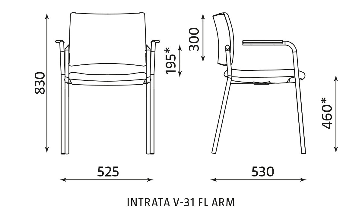 Główna galeria - Krzesło konferencyjne INTRATA V-31-FLBL-ARM (4)