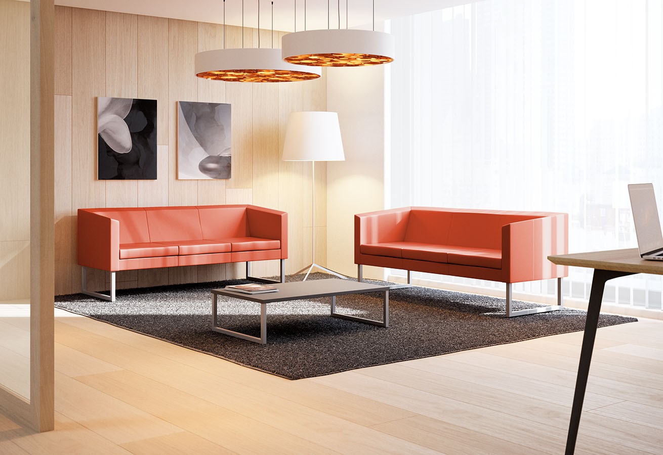 Główna galeria - Kanapa 2 osobowa PUNTA firmy SOKOA - Made in France - Czarna Ekoskóra (4)