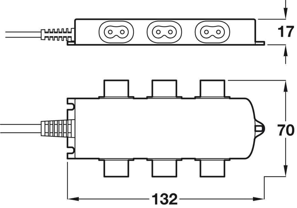 Główna galeria - Gniazdo przyłączeniowe, rozdzielacz zasilania HAFELE 826.29.761 KSP6 Connection Socket (2)