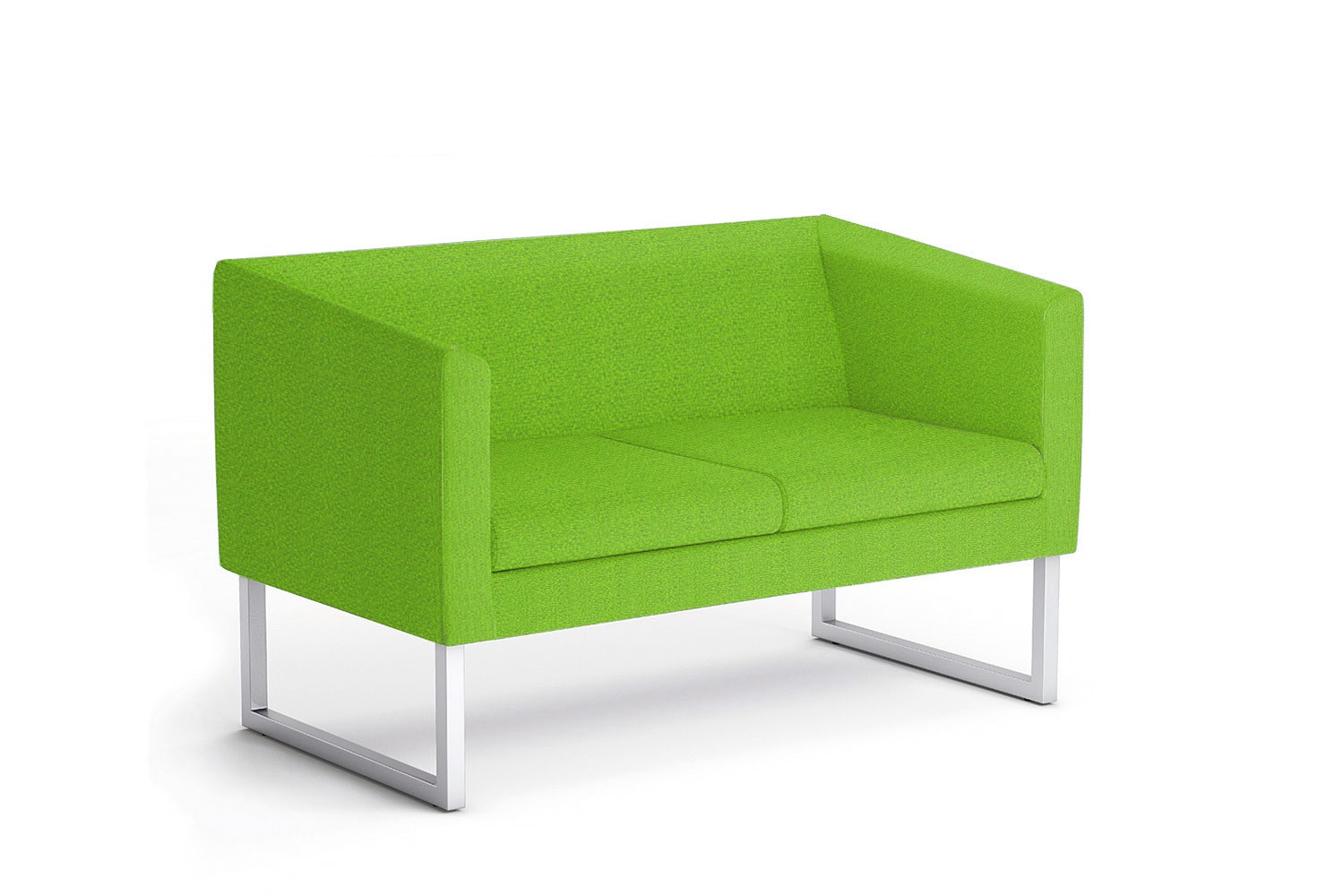 Kanapa 2 osobowa PUNTA firmy SOKOA - Made in France - Zielona Ekoskóra