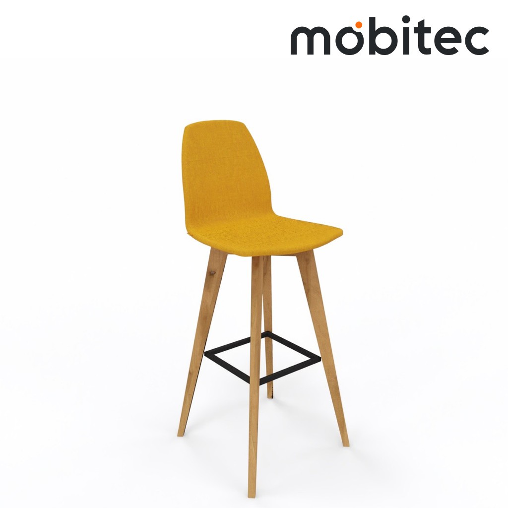 Krzesło barowe / HOKER MOOD 11 firmy MOBITEC  - Żółte