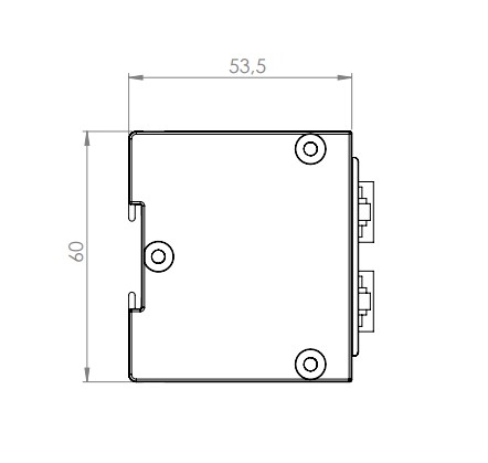 Główna galeria - Listwa zasilająca EVOline U-DOCK 3 gniazdka + 2xRJ45 (2)
