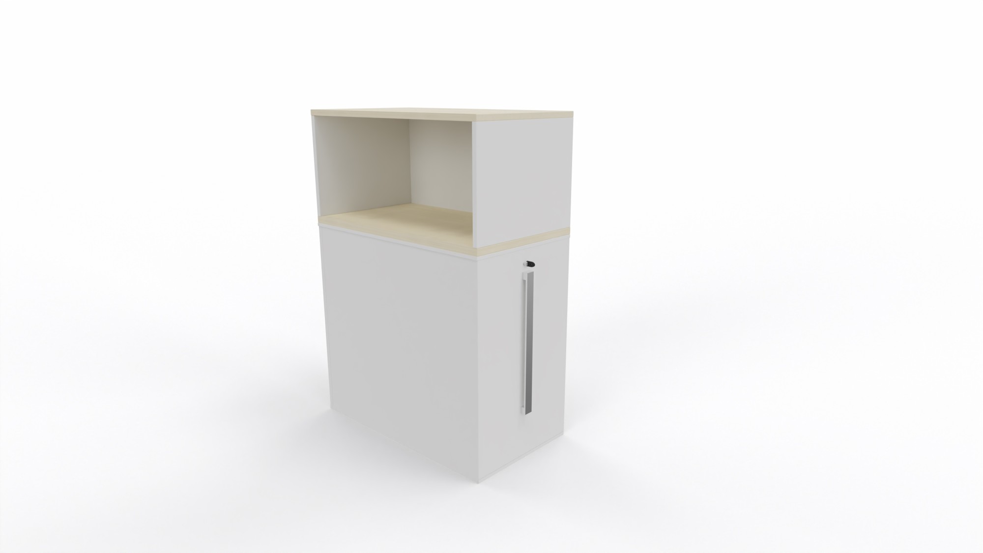 Orga Tower kontener wysuwany, szafa pionowa Classwood z nadstawką biała firmy Majencia - Nowy Styl