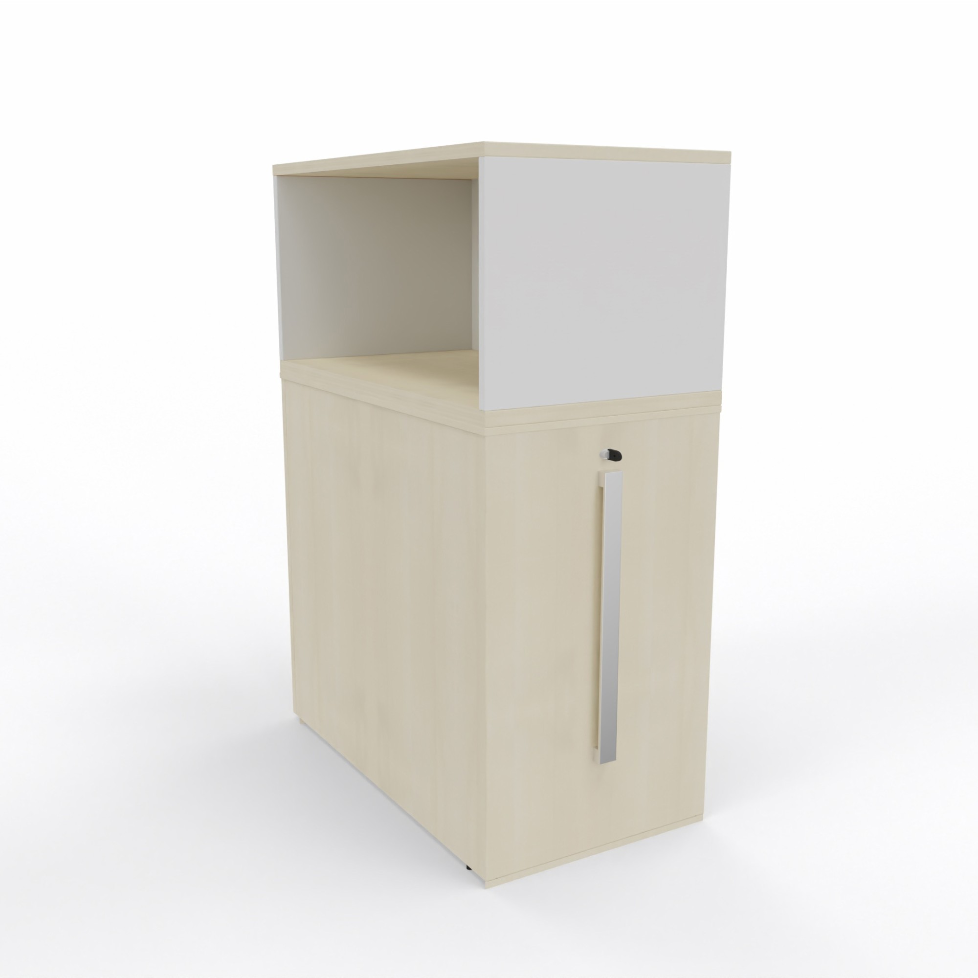 Orga Tower kontener wysuwany, szafa pionowa Classwood klon kanadyjski z nadstawką firmy Majencia - Nowy Styl