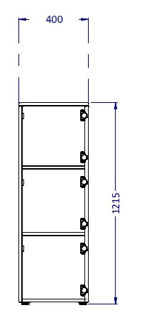 Główna galeria - Szafa skrytkowa biała, lockers STORY 1215x400x430 firmy MAJENCIA - Nowy STYL (2)