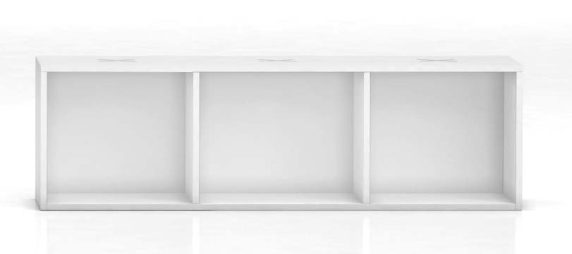 Regał biurowy Oxo, moduł środkowy z dwoma przegrodami pionowymi firmy MAJENCIA - Nowy STYL