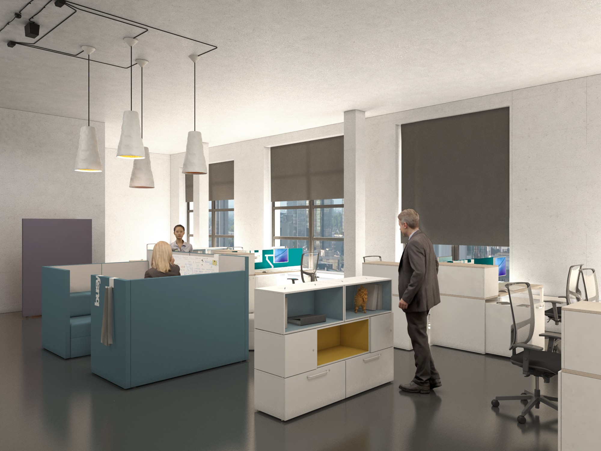 Główna galeria - Szafka biurowa Oxo moduł dolny z drzwiami opuszczanymi firmy Majencia - Nowy Styl (6)