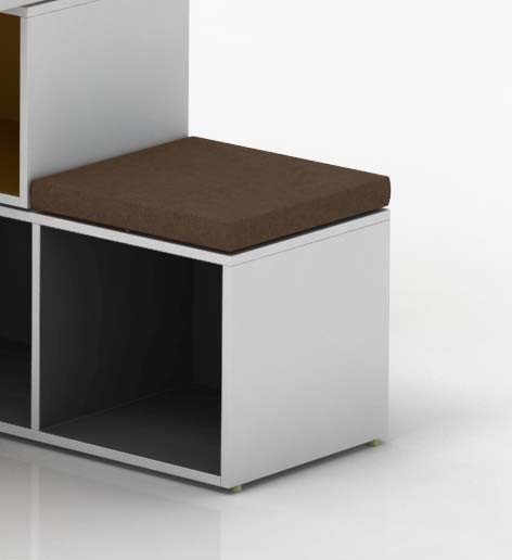 Poduszka na szafkę Oxo kolor Ciemnobrązowy firmy Majencia - Nowy Styl