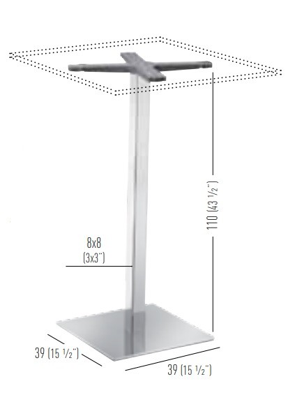 Główna galeria - Stolik kawiarniany, wysoki 110cm firmy GABER Q1 70x70 cm (3)