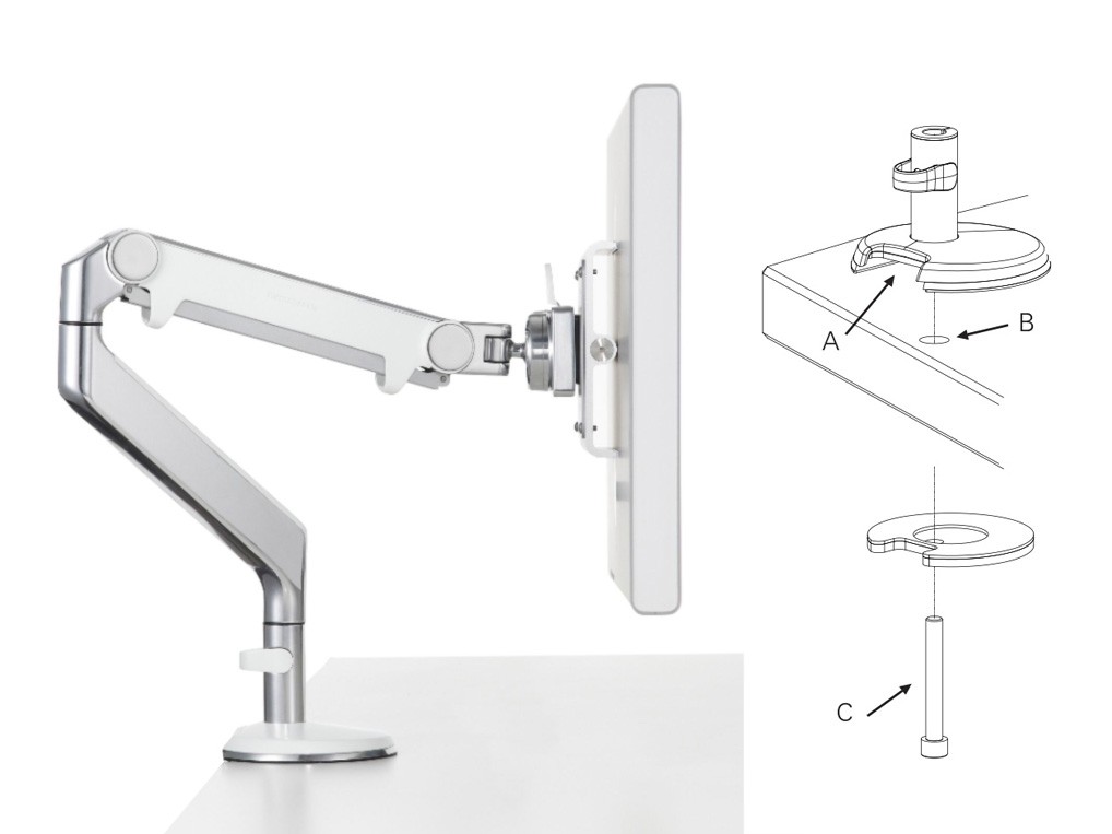 Uchwyt do monitora HUMANSCALE M2
