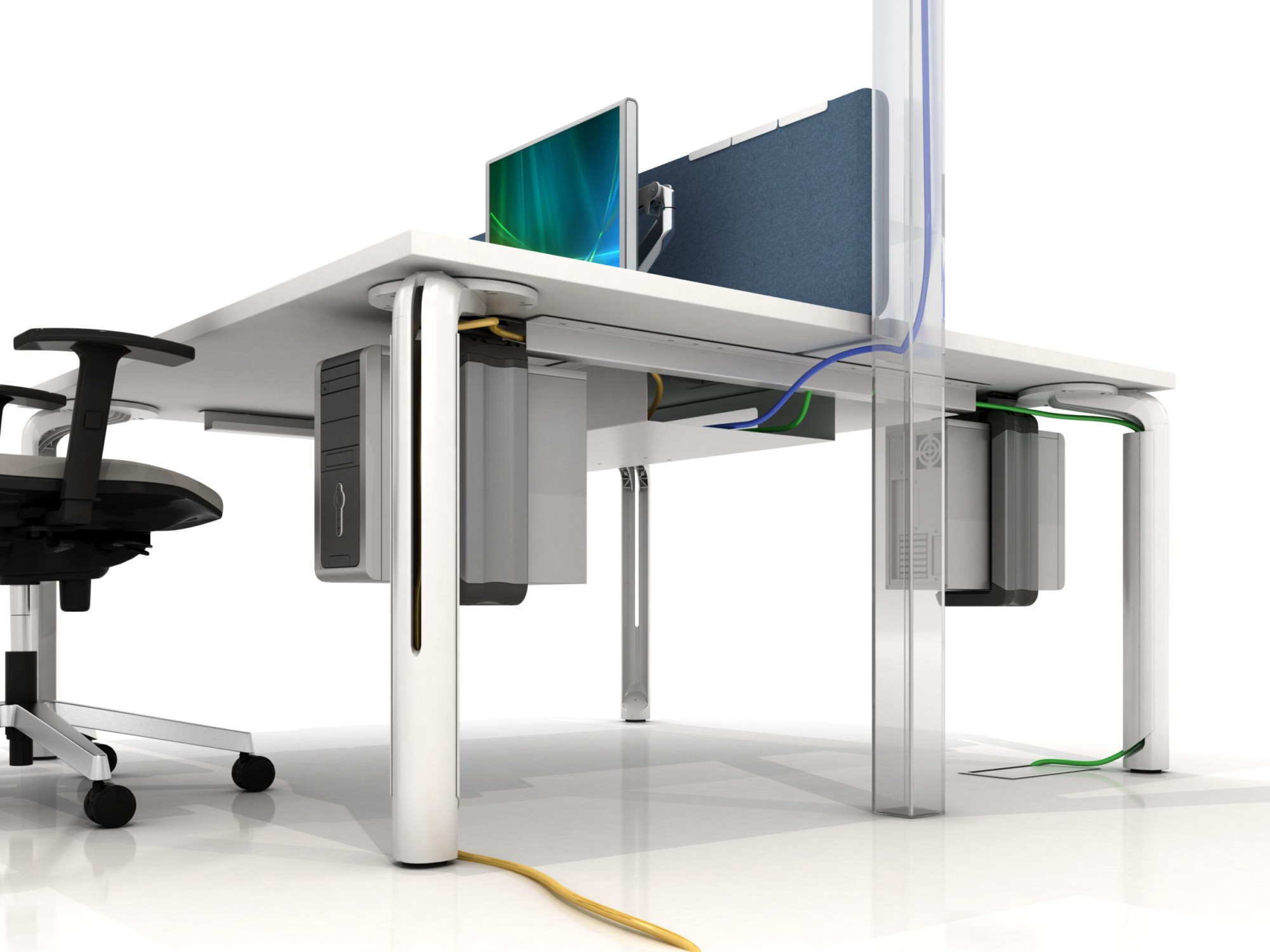 Główna galeria - Workbench Eklipse 1600x790 mm x2 biurko dwuosobowe (8)
