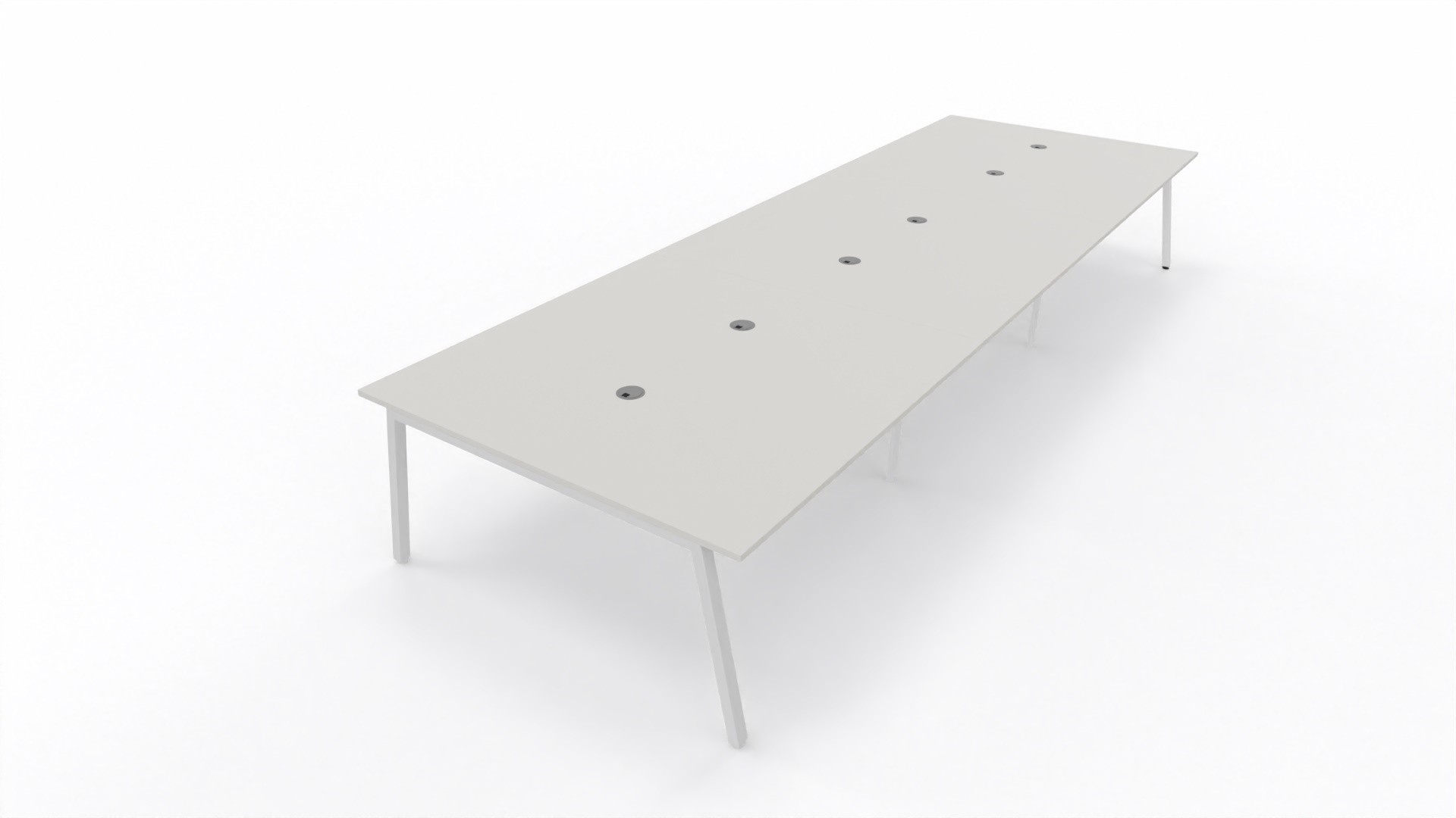 Stół konferencyjny Conecto 480 x 160 cm z kanałami kablowymi