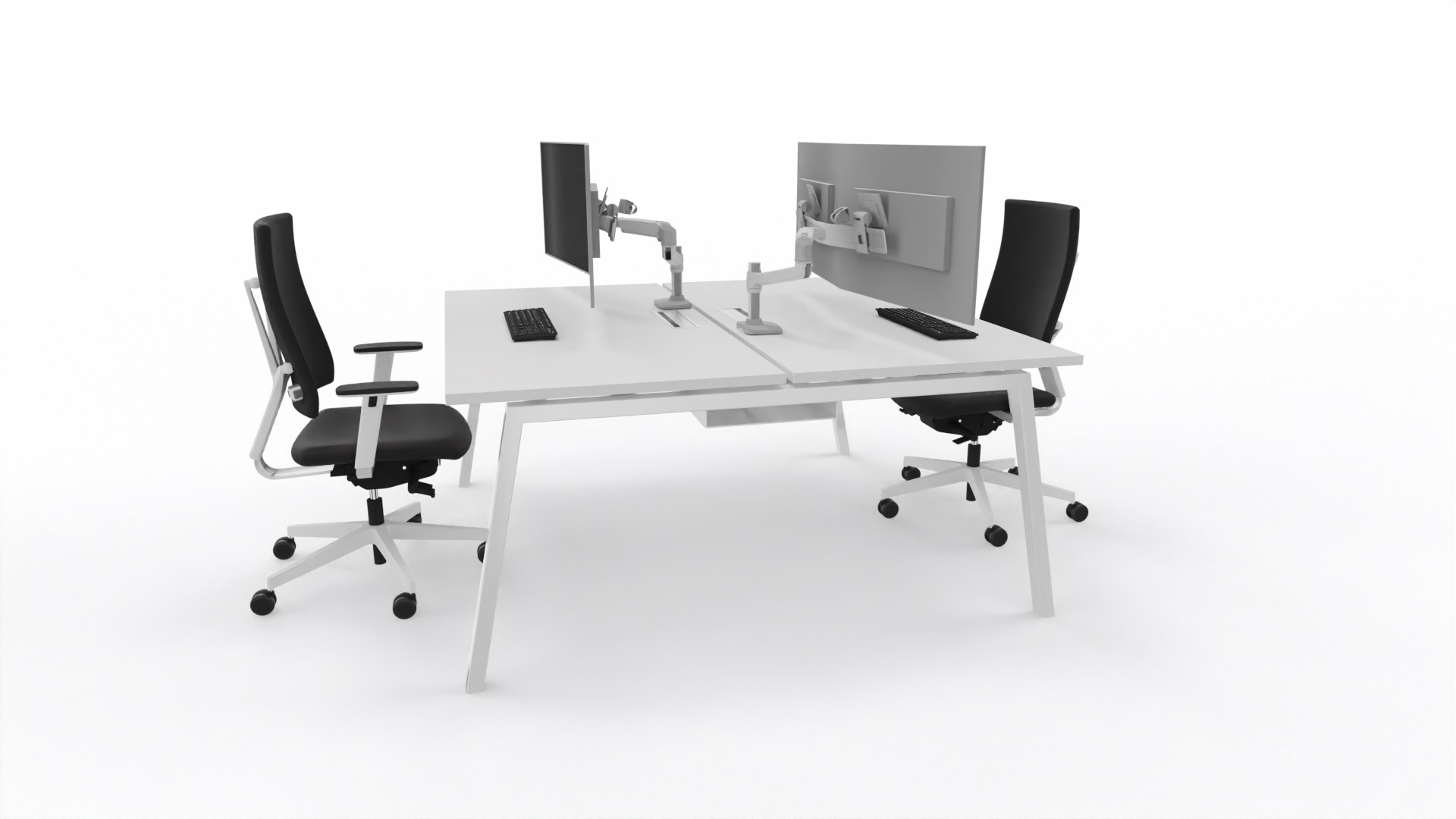 Główna galeria - Biurko Conecto Workbench podwójne 1600 x 1600 x 740mm  (szer x gł x wys) (4)