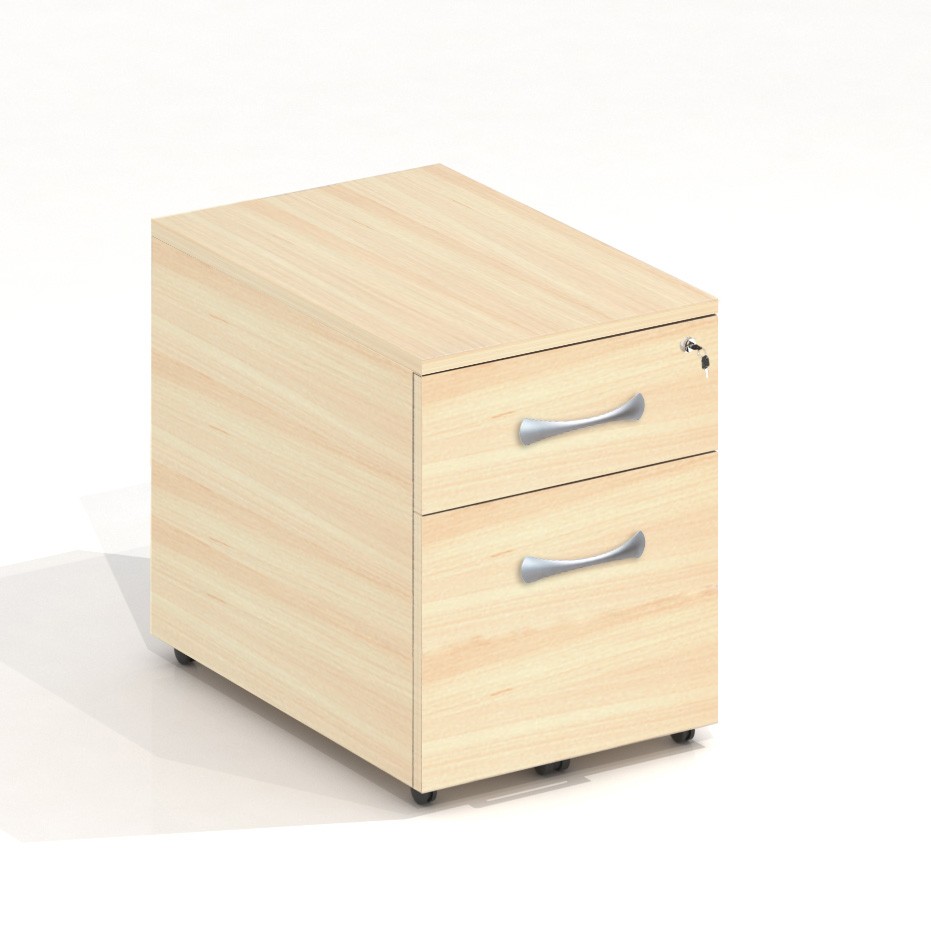 Kontenerek biurowy, mobilny Classwood Klon jasny 36