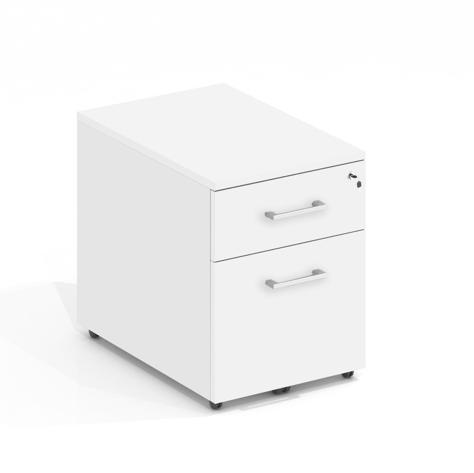 Kontenerek mobilny Classwood White Grey 36