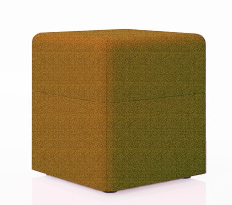 Pufa z serii Softwork 400x400 mm kolor melange ciemna oliwka